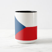 Tsjechische vlag tweekleurige koffiemok (Center)