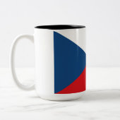Tsjechische vlag tweekleurige koffiemok (Links)