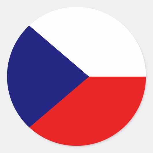 Tsjechische vlag van hoge kwaliteit ronde sticker (Voorkant)