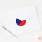 Tsjechische vlag van hoge kwaliteit ronde sticker (Envelop)