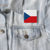 Tsjechische vlag vierkante button 5,1 cm (In situ)