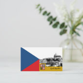 Tsjechische vlag Visitekaartje, hedendaags Tsjechi Visitekaartje (Staand voorkant)