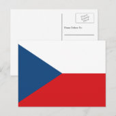 Tsjechische vlag, vlag van Tsjechië Briefkaart (Voorkant / Achterkant)