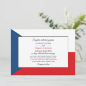 Tsjechische vlag, vlag van Tsjechië Huwelijk Kaart (Staand voorkant)