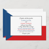 Tsjechische vlag, vlag van Tsjechië Huwelijk Kaart (Voorkant / Achterkant)