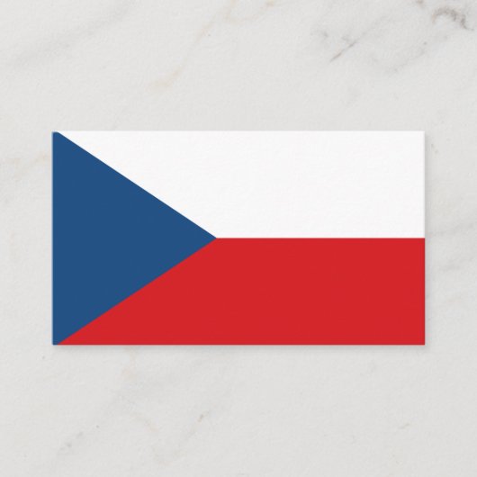 Tsjechische vlag, vlag van Tsjechië Visitekaartje (Voorkant)