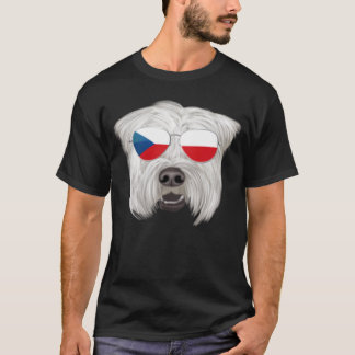 Tsjechische vlag Zachte gecoate tarwedrager Tsjech T-shirt