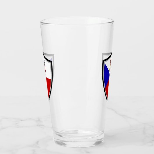 Tsjechische vlaggen glas (Links)