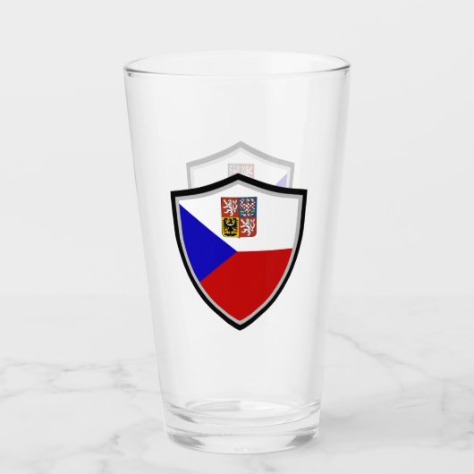 Tsjechische vlaggen glas (Voorkant)