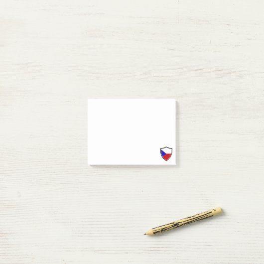 Tsjechische vlaggen post-it® notes (Op bureau)