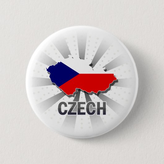Tsjechische vlaggenkaart 2.0 ronde button 5,7 cm (Voorkant)