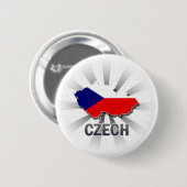 Tsjechische vlaggenkaart 2.0 ronde button 5,7 cm (Voorkant /achterkant)