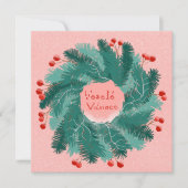 Tsjechische vrolijke kerstkrans kaart (Voorkant)