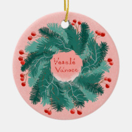 Tsjechische vrolijke kerstkrans Ornament