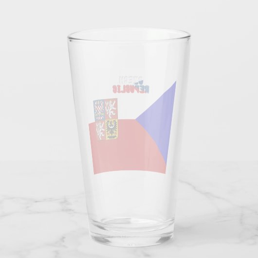 Tsjechische wapenschild   glas (Achterkant)