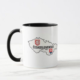 Tsjecho-Slowakije 1918-1992 Vintage Kaart Retro Mok