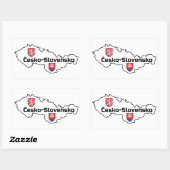 Tsjecho-Slowakije Rechthoekige Sticker (Vel)
