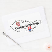 Tsjecho-Slowakije Rechthoekige Sticker (Envelop)