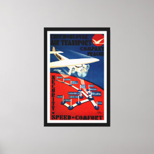 Tsjechoslowaaks luchtvervoer canvas afdruk