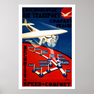 Tsjechoslowaaks luchtvervoer poster