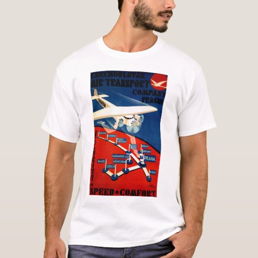 Tsjechoslowaaks luchtvervoer t-shirt (Voorkant)