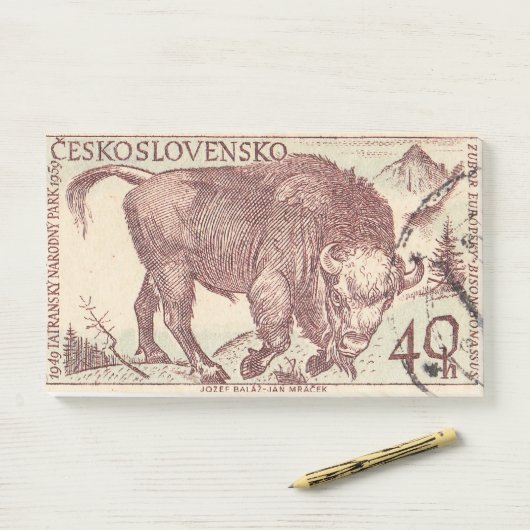 Tsjechoslowaaks poststempel Tatra Nationaal Park Post-it® Notes (Op bureau)