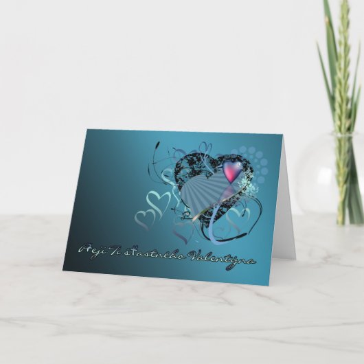 Tsjechoslowaaks Valentijnsdagwenskaart - hij Feestdagen Kaart (Voorkant)