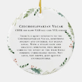 Tsjechoslowaaks Vlcak Waterverf hondenmonogram Keramisch Ornament (Achterkant)