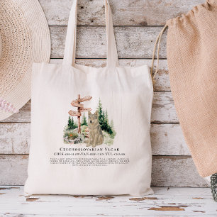 Tsjechoslowaakse Vlcak Waterverf Dog rassenquote Tote Bag