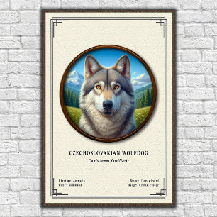 Tsjechoslowaakse Wolfhond Dierkunde Serie Poster