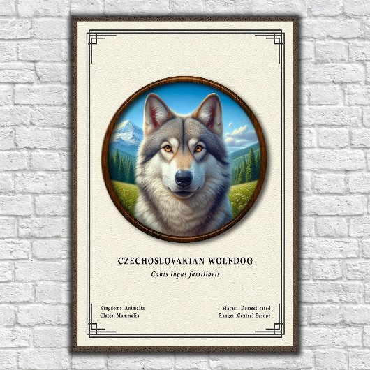 Tsjechoslowaakse Wolfhond Dierkunde Serie Poster