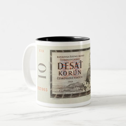 Tsjechoslowakije 10 Korun mok bankbiljetten (Voorkant links)