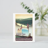 Tsjechoslowakije Bohemian Forest Print Briefkaart (Staand voorkant)