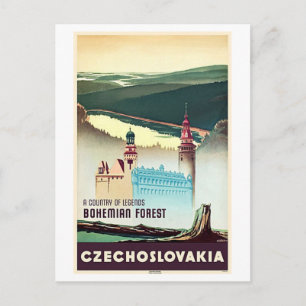 Tsjechoslowakije Bohemian Forest Print Briefkaart