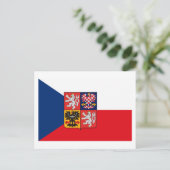 Tsjechoslowakije Briefkaart van de vlaggestaat (Staand voorkant)