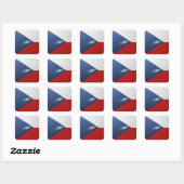 Tsjechoslowakije vierkante glossy vlag sticker (Vel)