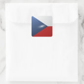 Tsjechoslowakije vierkante glossy vlag sticker (Tas)