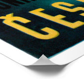 Tsjechoslowakije Vintage Travel Poster teruggezet (Hoek)