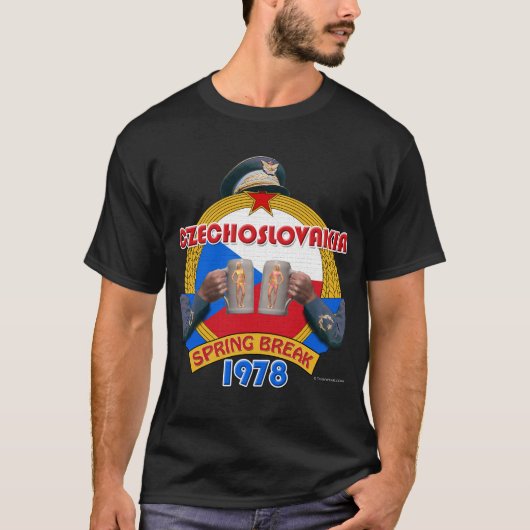Tsjechoslowakije Voorjaarstop 1978 (donker) T-shirt (Voorkant)