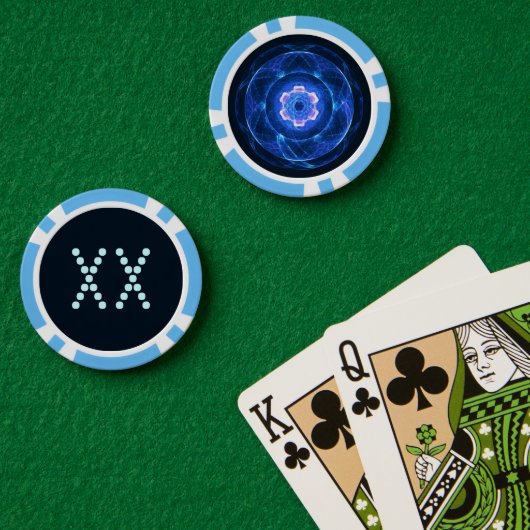 Tsjerenkov-straling Poker Chips (Pokertafel (Dubbel))