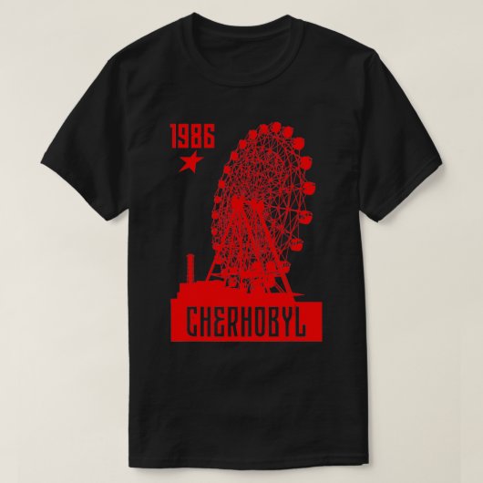 Tsjernobyl 1986 Radioactieve explosie R T-shirt (Design voorkant)