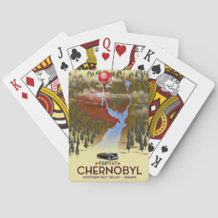 Tsjernobyl, Pripyat, oekraïne Reisdruk Pokerkaarten