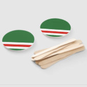 Tsjetsjeense Republiek Ichkeria-vlag Reeks ventila Handwaaier (Niet-gemonteerd)