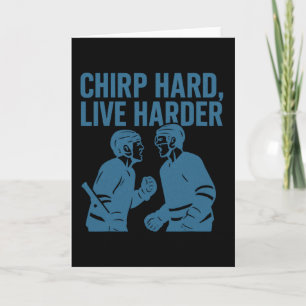Tsjilp Hard Leef Harder Hockey Trash Talk Citaat Kaart
