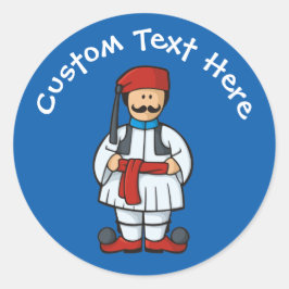 Tsolias-Cartoon Ronde Sticker