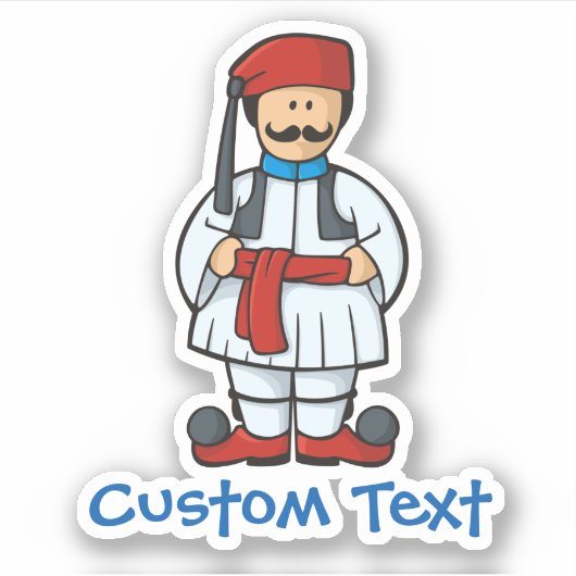 Tsolias-Cartoon Sticker (Voorkant)