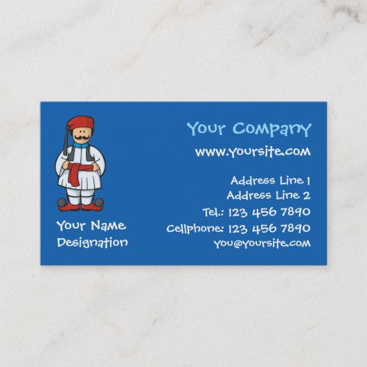 Tsolias-Cartoon Visitekaartje (Voorkant)