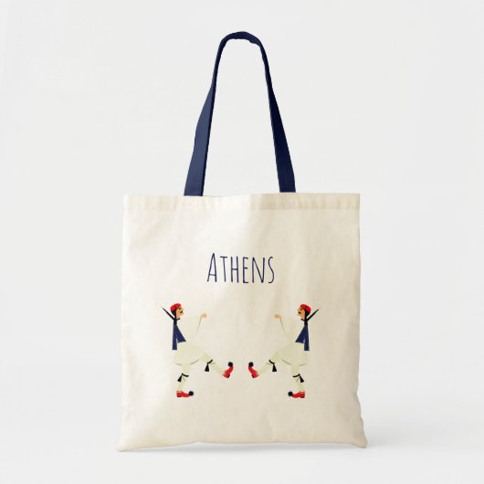 Tsolias (Evzones) met fustanella Athens souvenir Tote Bag (Voorkant)