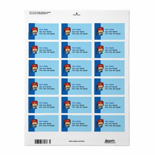 Tsolias Head Etiket (Full Sheet)