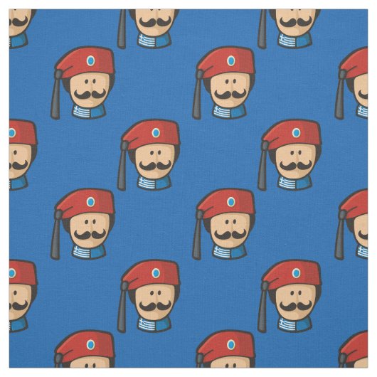 Tsolias Head Pattern Stof (Swatch)